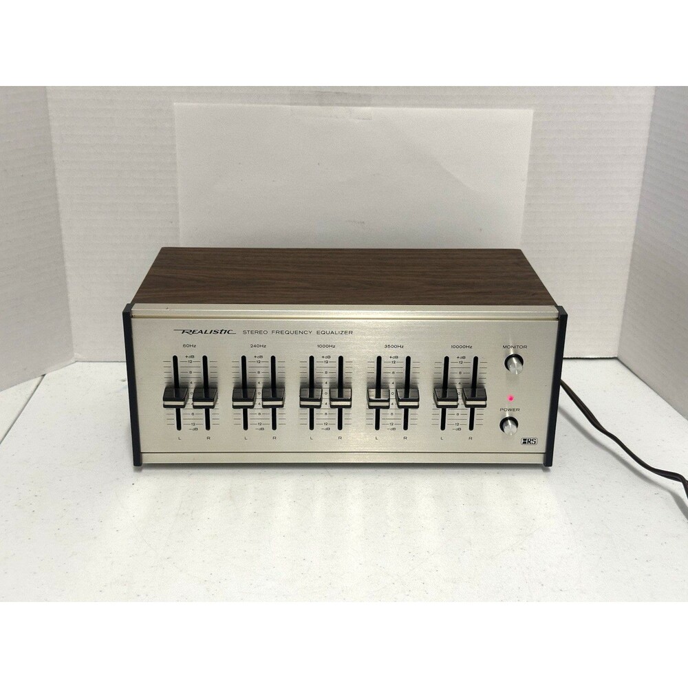 Realistic 31-1987 5 Band Stereo Frequency Equalizer EQ Audiophile TESTED WORKS